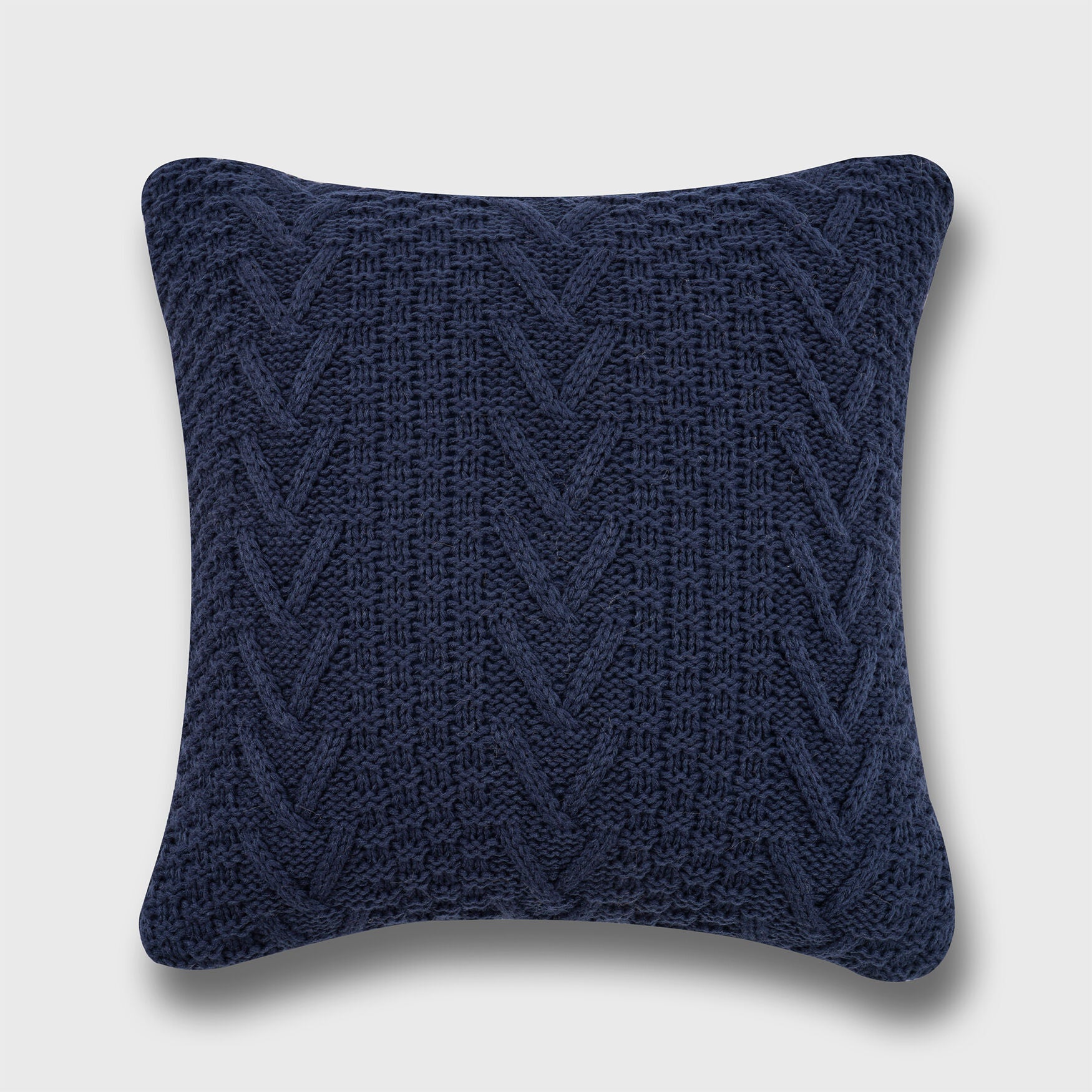 Chunkey Sweater Knit Pillow, NAVY, hi-res image number 0