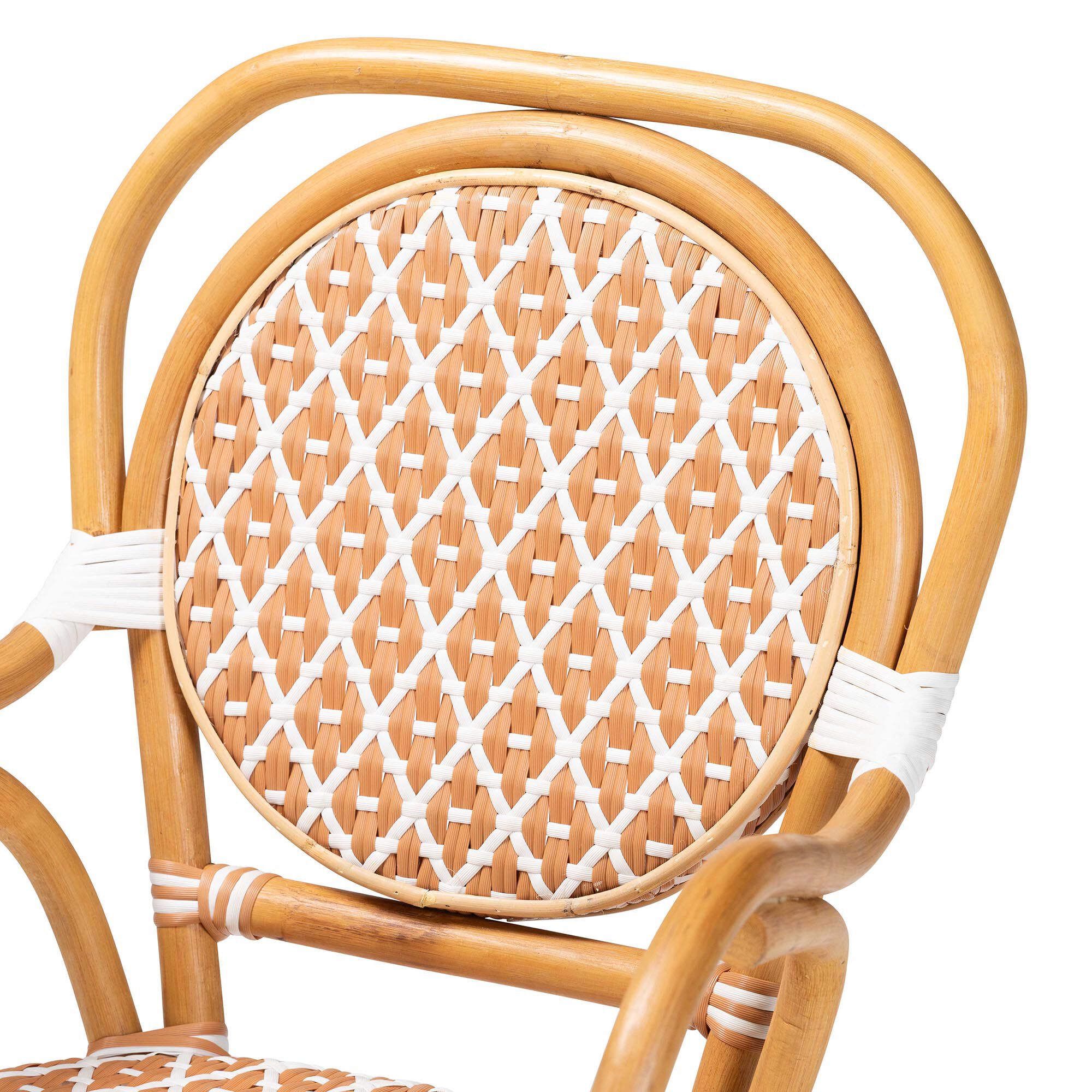 Mattie Rattan Bistro Chair, BEIGE, alternate image number 5