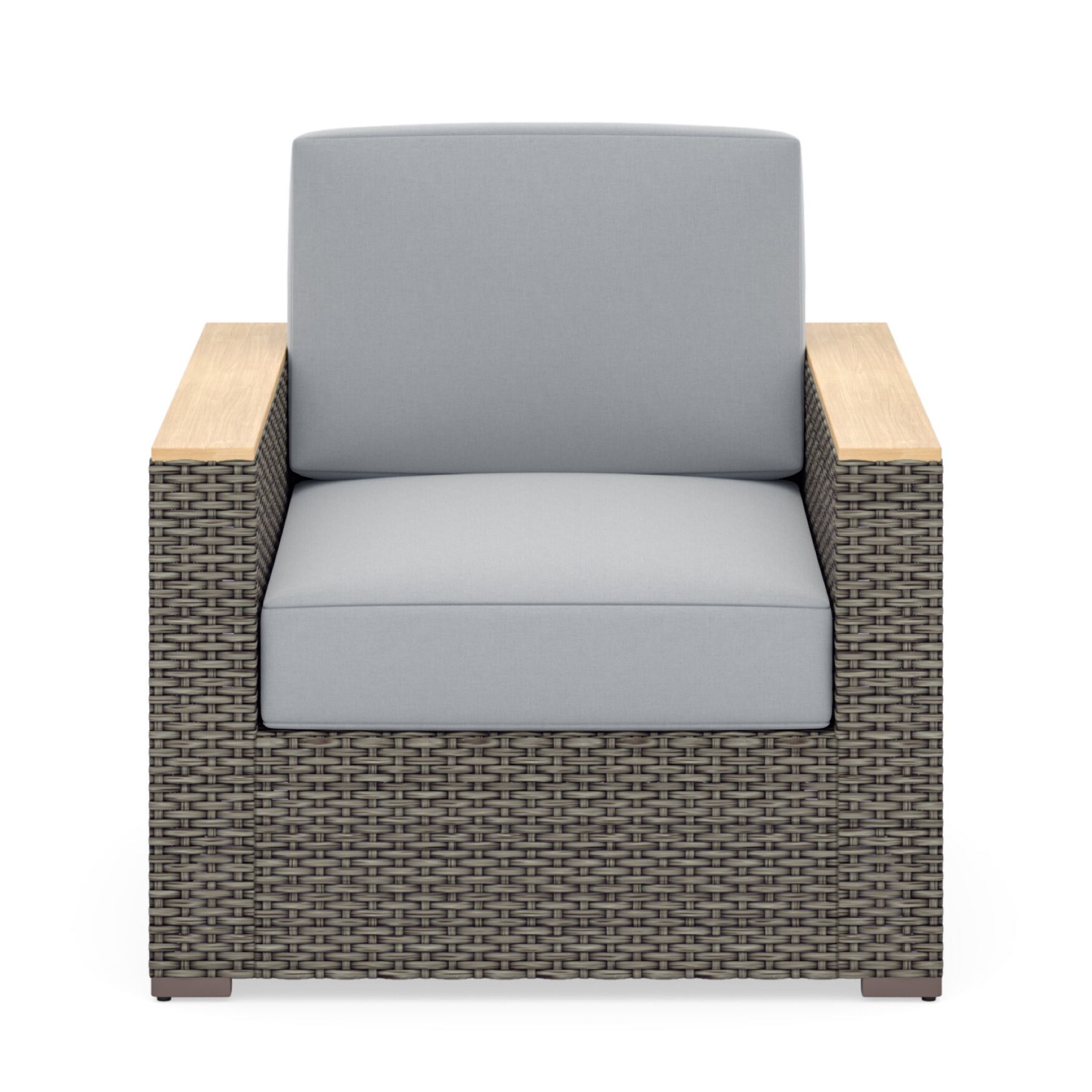 Boca Raton Arm Chair Weatherproof Rattan Chair, Brown Catherines