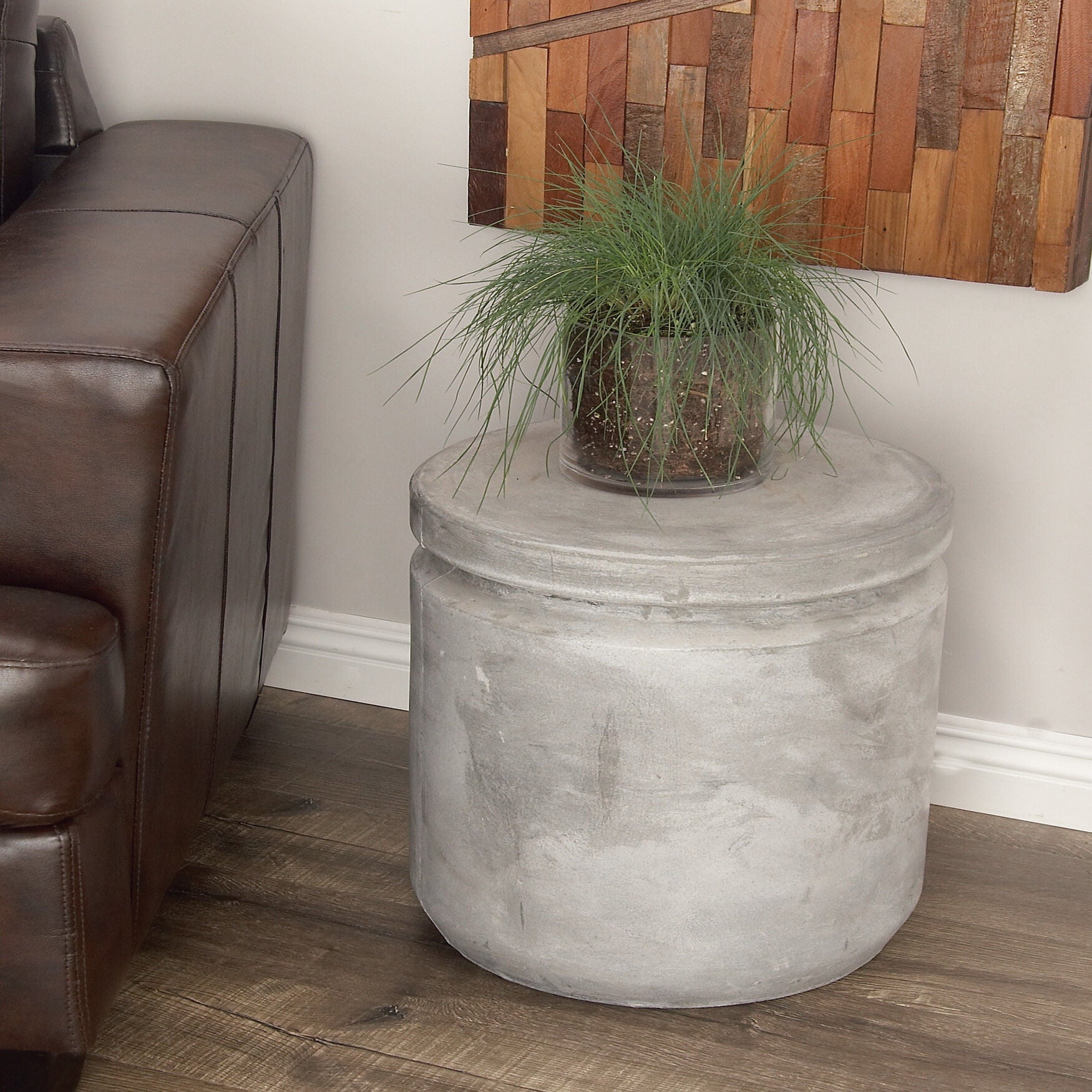 Grey Fiber Clay Industrial Stool, , alternate image number 6