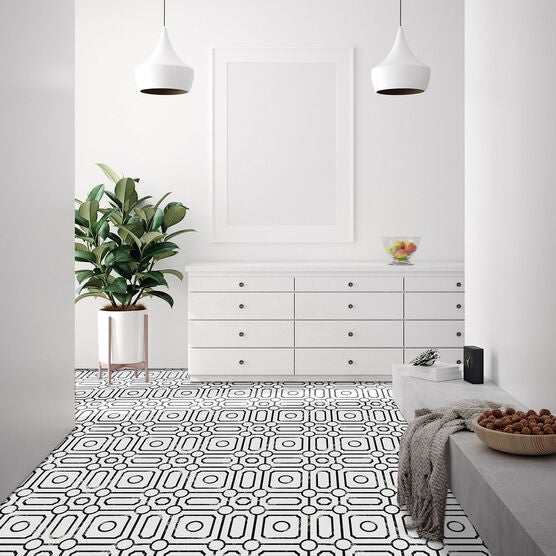 Retro 12x12 Self Adhesive Vinyl Floor Tile - Carrera - 20 Tiles/20 sq. ft., , on-hover image number null