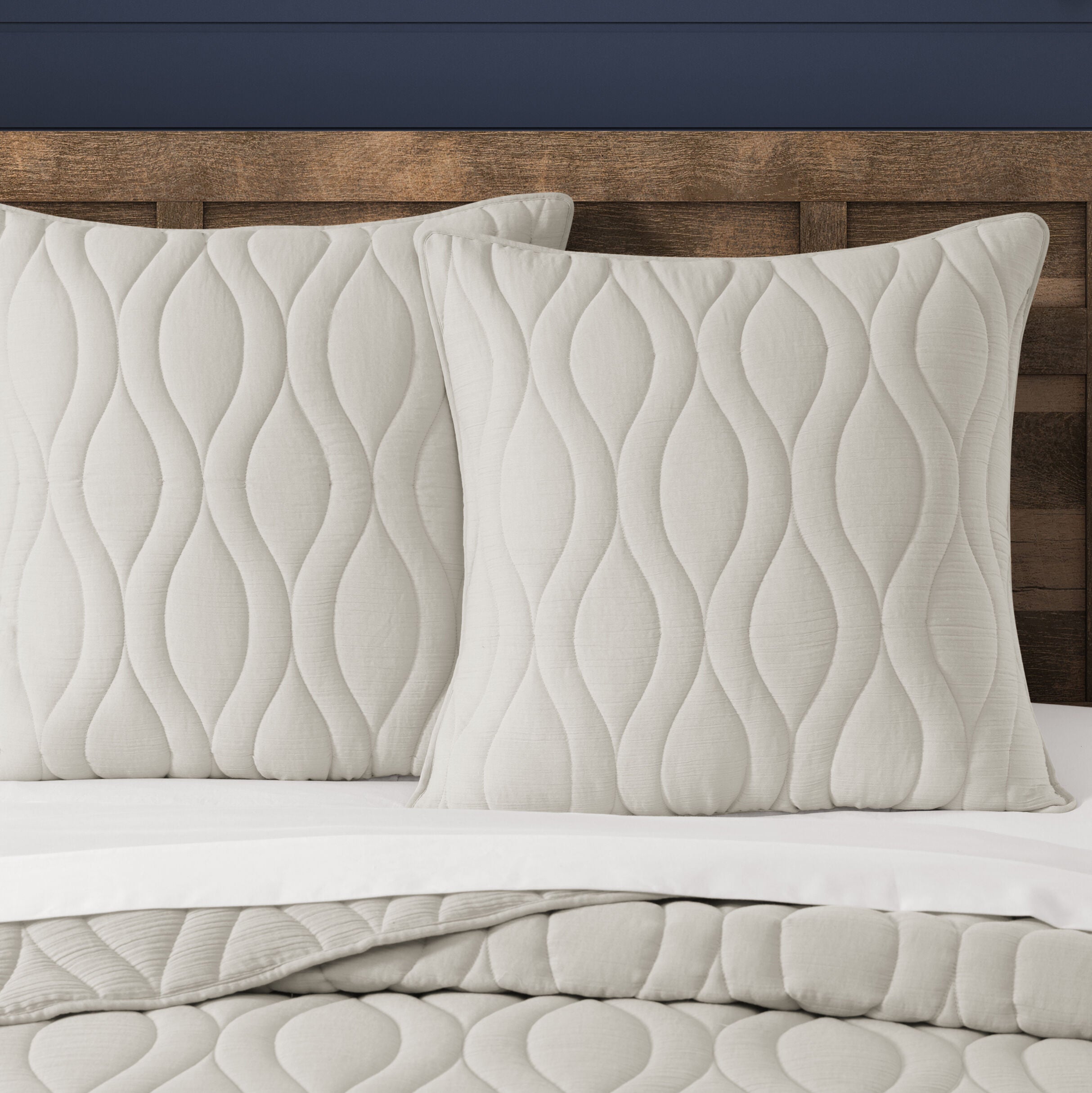 COVE EURO QUILTED SHAM, GREY, hi-res image number 0