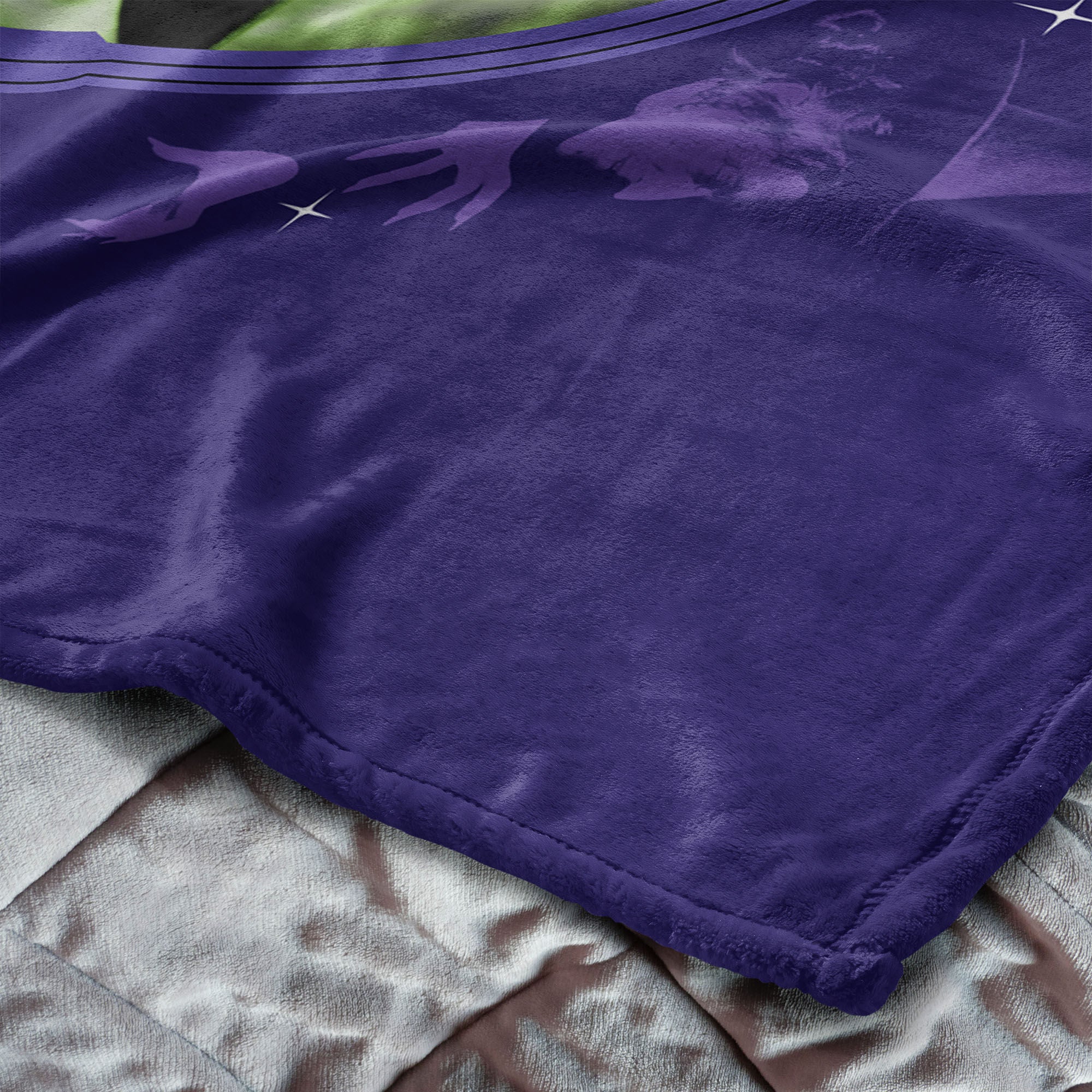 Warner Bros. The Wizard of Oz Wicked Bad Silk Touch Throw Blanket 50x60 Inches, PURPLE, alternate image number 4