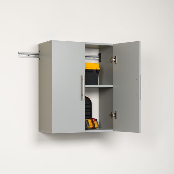 HangUps 24" Upper Storage Cabinet, Light Gray, , on-hover image number null