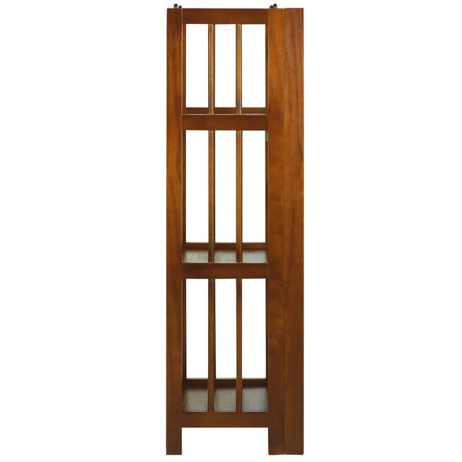 3-Shelf Folding Bookcase 14 inches Wide-Honey Oak, , on-hover image number 1