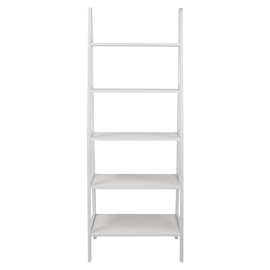 5-Shelf Ladder Bookcase-White, , alternate image number null