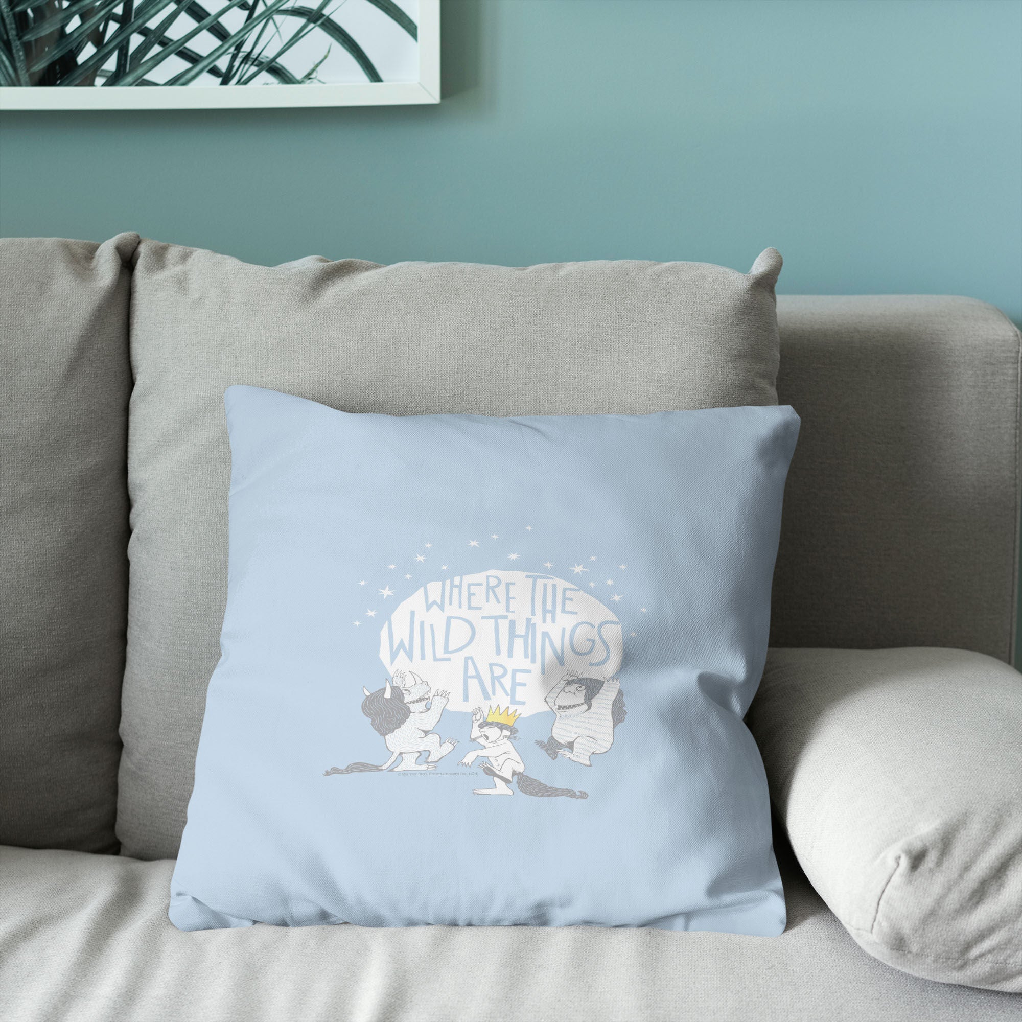 Warner Bros. Where the Wild Things Are Wild Things Throw Pillow 18X18 Inches, BLUE, alternate image number 3