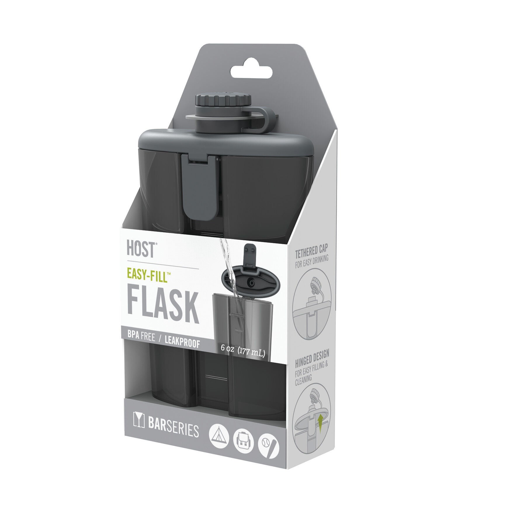 Easy-Fill Flask In Grey By, , alternate image number 6