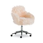 Fenton Faux Fur Office Chair Pink, PINK, hi-res image number null