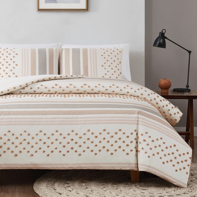 Mia Tufted Texture 3-Pc. Duvet Cover Set, , on-hover image number 1