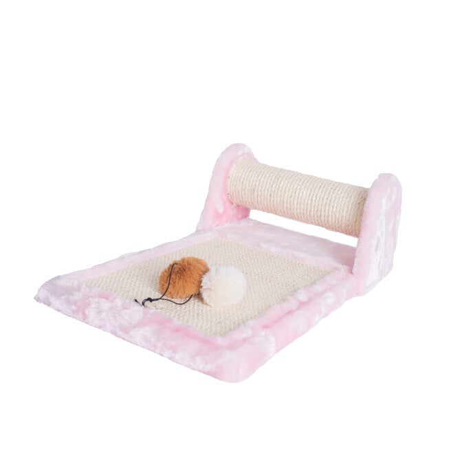 Real Wood Rolling Cat Scratcher Toy, Sisal Scratching Board, , alternate image number null