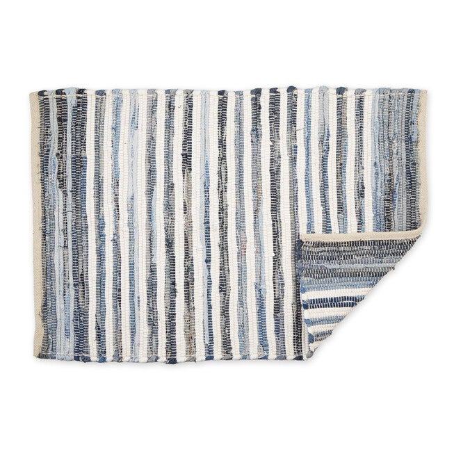 Multi Denim Rag Rug 2X3Ft, , on-hover image number 1