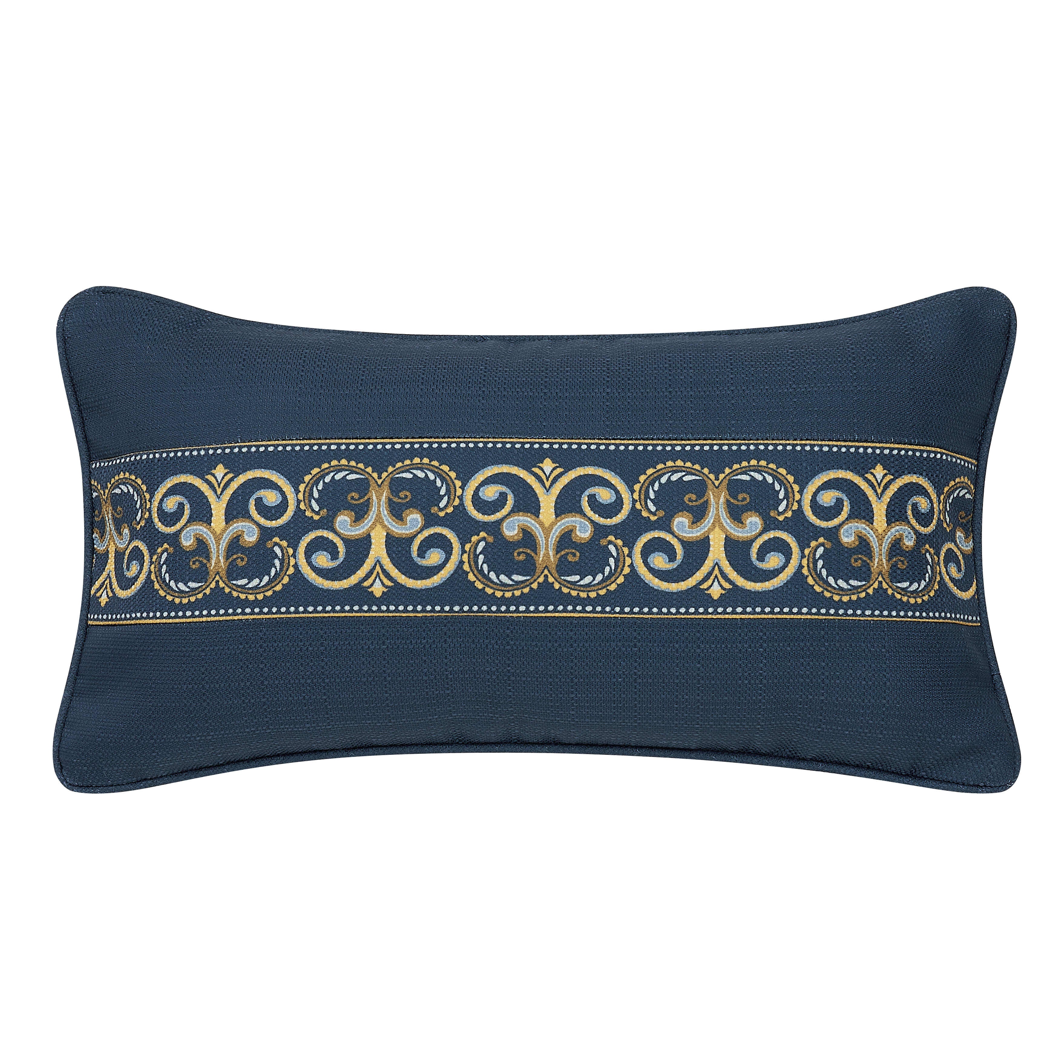 Messina Navy Boudoir Decorative Throw Pillow, NAVY, hi-res image number 0