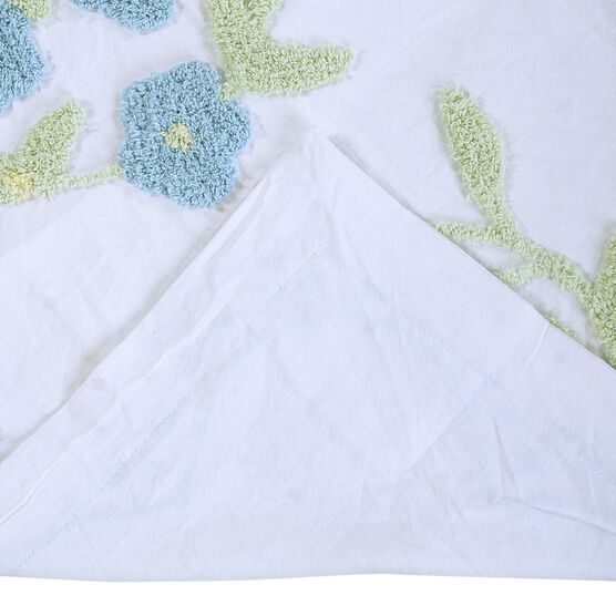 Bloomfield Collection in Floral Design 100% Cotton Tufted Chenille Square Pillow , , alternate image number null