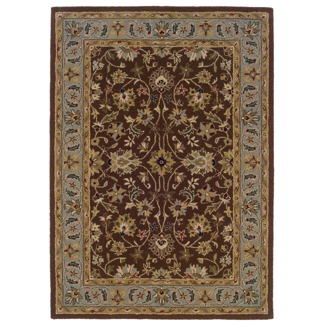 Trio Brown 5'X7' Area Rug, BROWN, hi-res image number 0