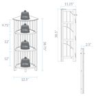 4-Shelf Corner Folding Bookcase-Natural, , alternate image number null