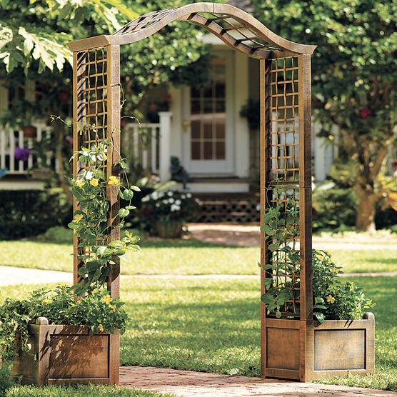 Resin Garden Arch Trellis, BRONZE, hi-res image number null