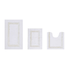 Hotel Collection 100% Cotton 3 Piece (17" X 24" | 20" X 20" | 21" X 34") Bath Rug Set