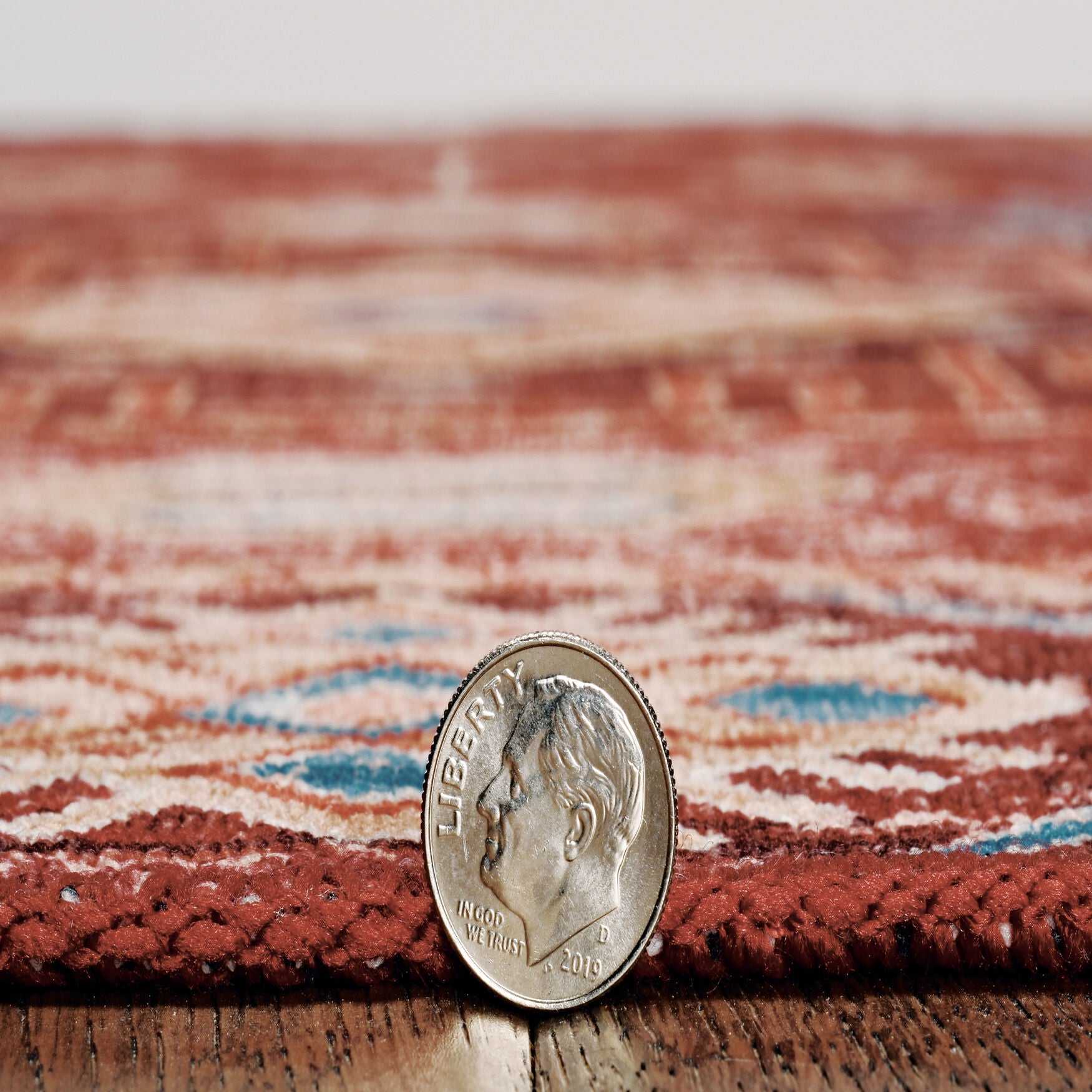 Washable Devlin Red/Ivory Rug, , alternate image number 2