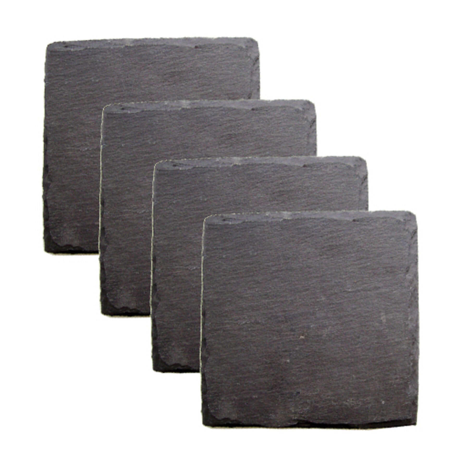 Square Slate Coasters, BLACK, hi-res image number 0