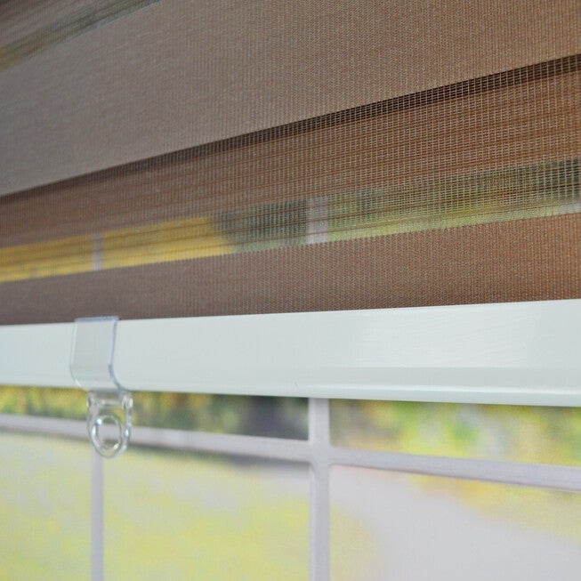 Cordless Zebra Slimline Privacy Window Shade Window, , alternate image number null