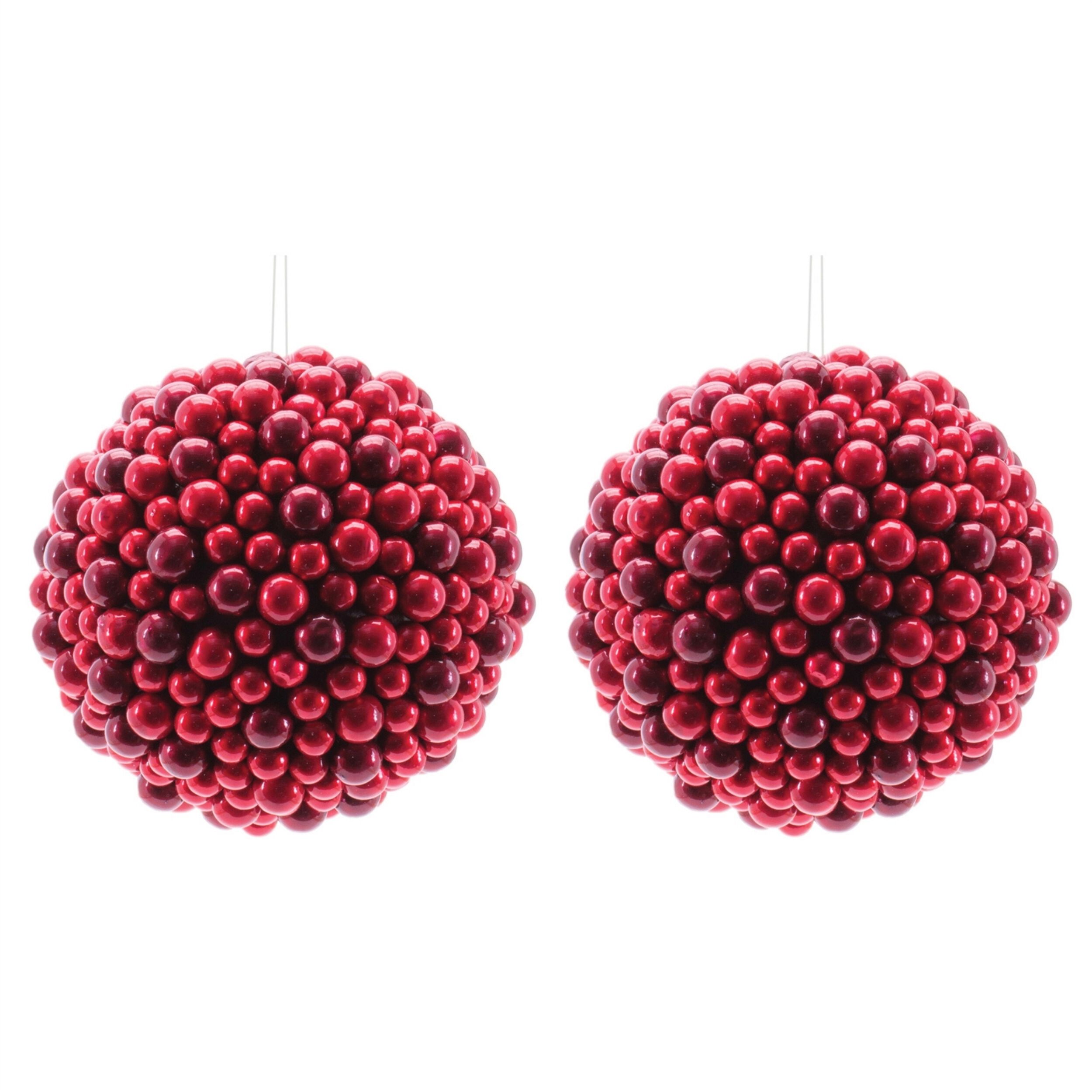 Foam Ball Ornaments (Set of 2), RED, alternate image number 6