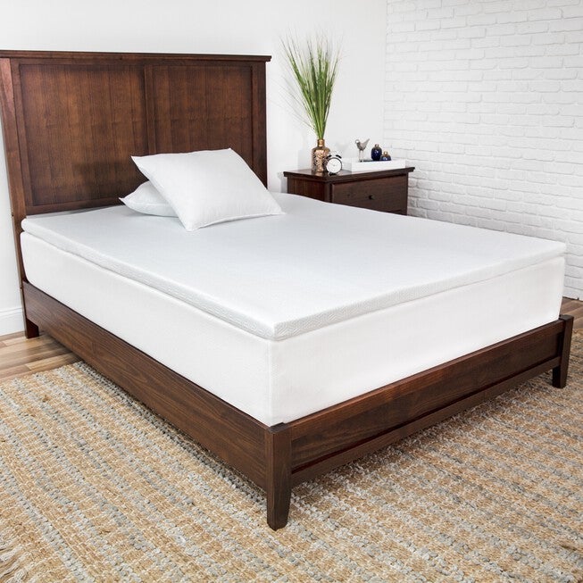 SensorPEDIC 2-Inch Prime Gel-Infused Memory Foam Mattress Topper, WHITE, hi-res image number 0