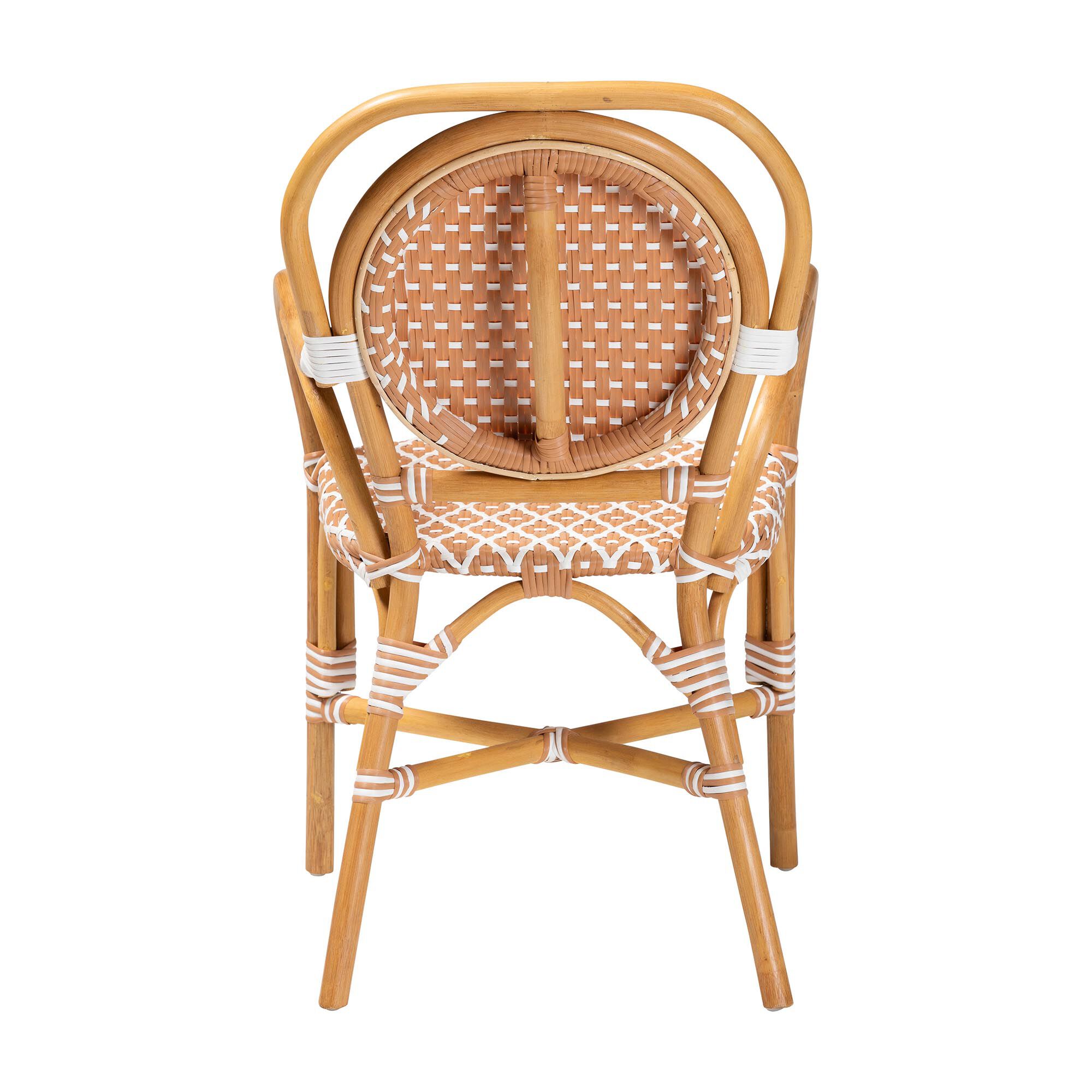 Mattie Rattan Bistro Chair, BEIGE, alternate image number 4