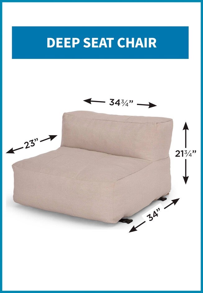 Indoor/Outdoor Santorini Modular Single Deep Seat Chair, , alternate image number null