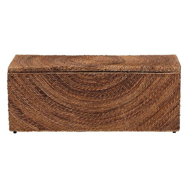 Verino Handwoven Seagrass Storage Bench, NATURAL BROWN, alternate image number 3