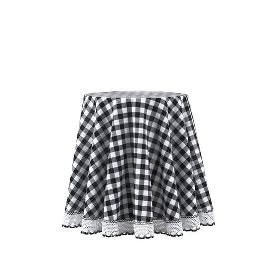 Buffalo Check Round Tablecloth - 70-in, , alternate image number null