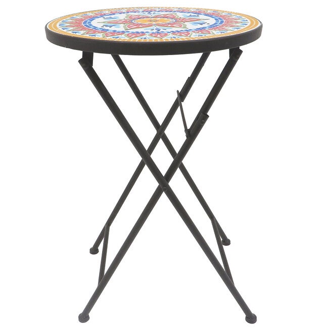 Lori Mosaic Folding Side Table, , alternate image number null