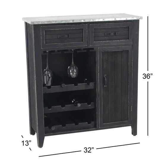 Black Farmhouse Wood Wine Storage, 36 x 32, , alternate image number null