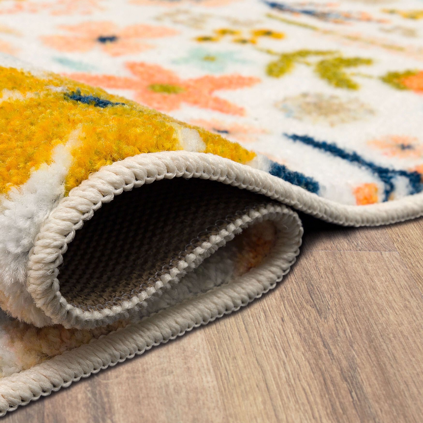 Whimsy Floral Cream Kitchen Rug, , alternate image number 3