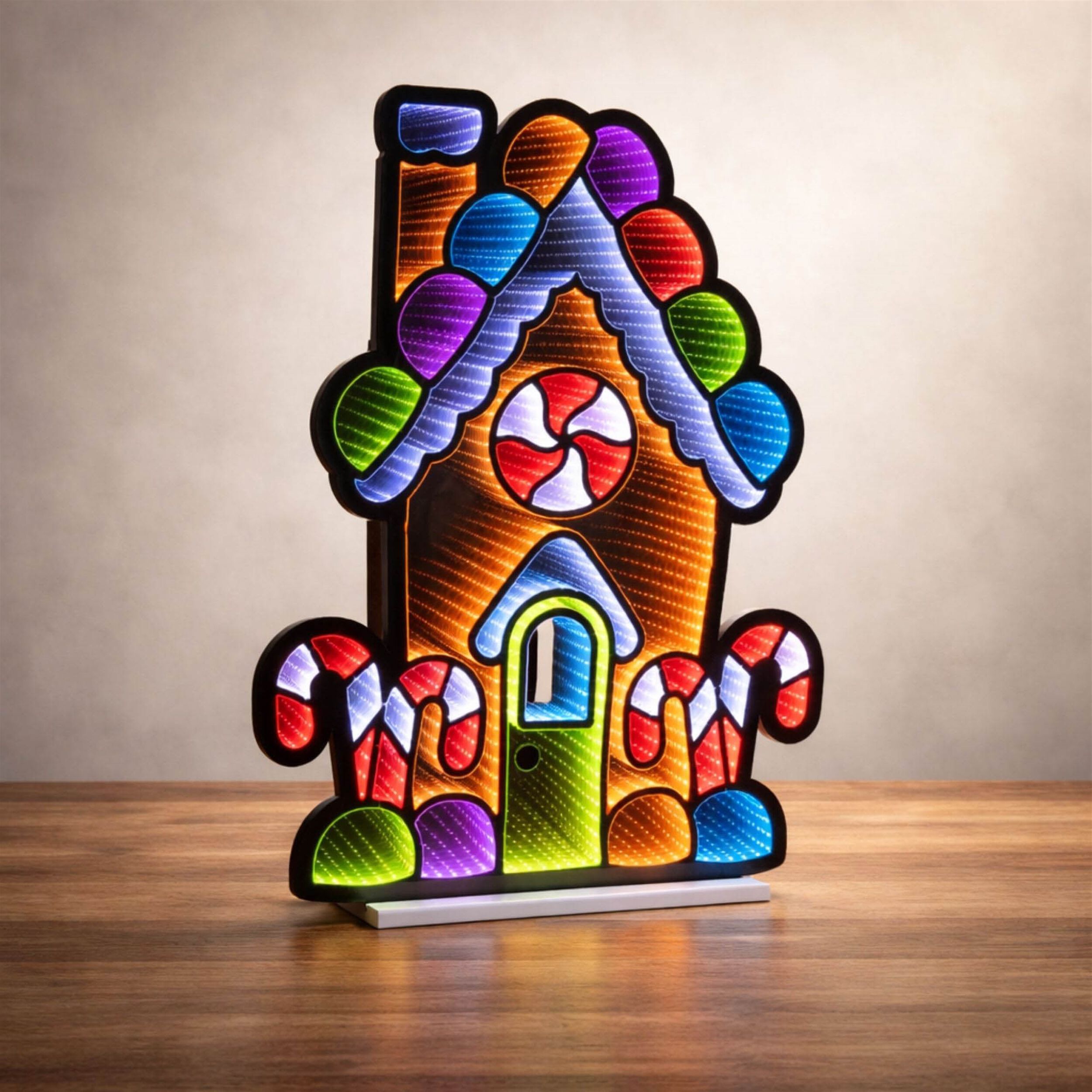 Gingerbread House Ekkolight 35 inchesH, MULTICOLOR, alternate image number 1