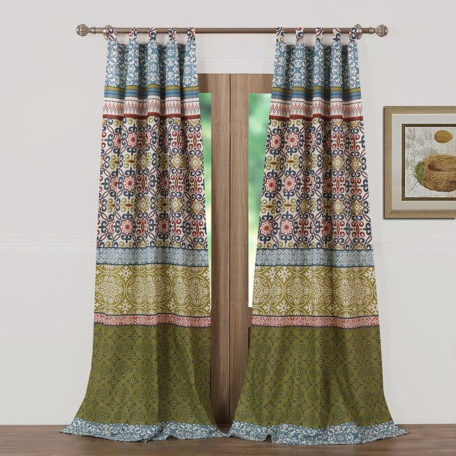 Shangri-La Curtain Panel Pair , MULTI, hi-res image number 0
