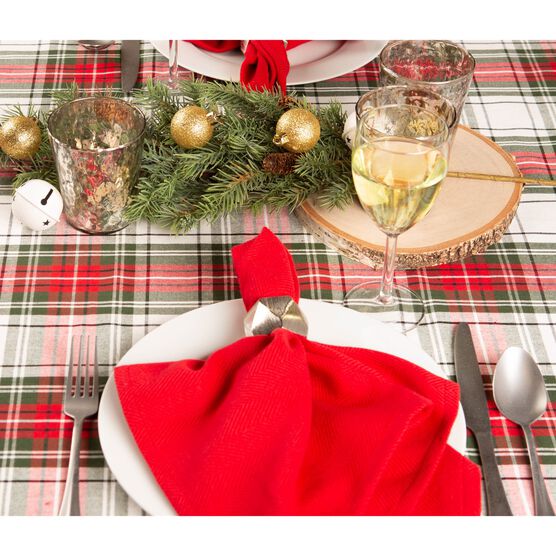Christmas Plaid Tablecloth 60x84, , alternate image number null