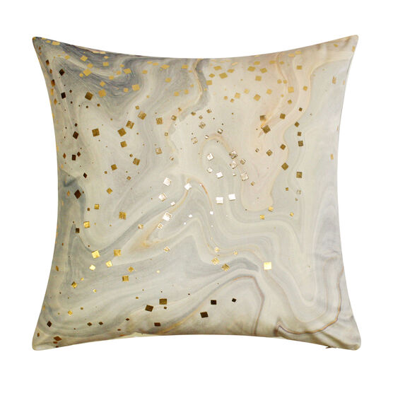 Edie@Home Quartz Marble Metallic Decorative Pillow Dec Pillow, LIGHT PASTEL PINK, hi-res image number null