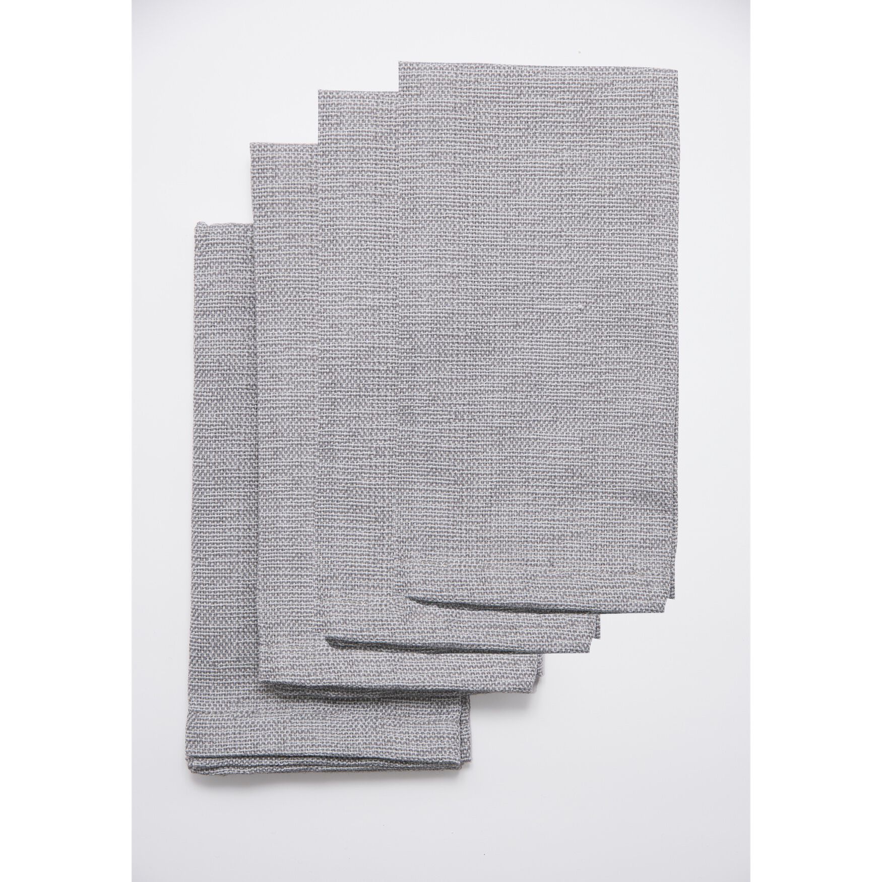 Danube 4 Pk Cloth Napkins, GREY, hi-res image number 0