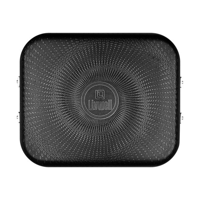 LIVWELL DiamondClad™ 14-inch Hybrid Nonstick Stainless Steel Roasting Pan with Basket, Dishwasher Safe, PFOA-free – Silver/Black, SILVER, alternate image number null