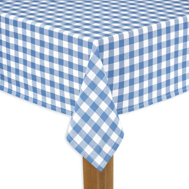 BUFFALO CHECK TABLECLOTHS, BLUE, hi-res image number null
