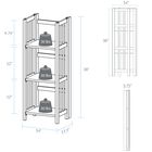3-Shelf Folding Bookcase 14" Wide-Mahogany, , alternate image number null