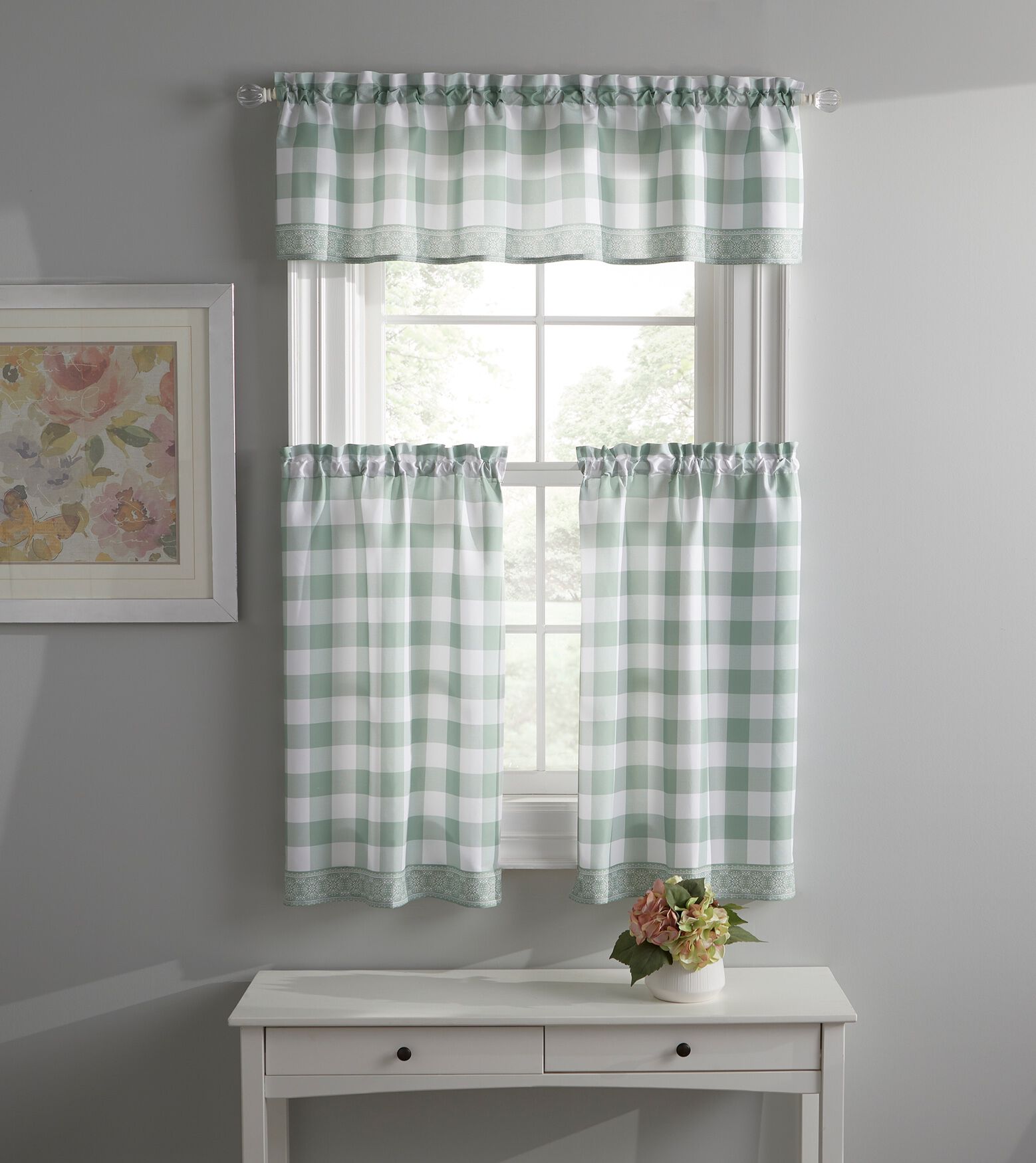 Gingham Plaid Kitchen Tier Set