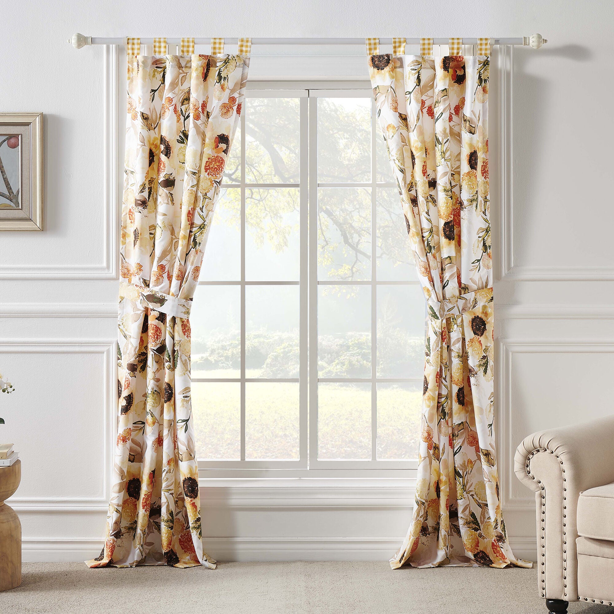 Somerset Window Curtain Panels, Set of 2, 84 inches, GOLD, alternate image number 3