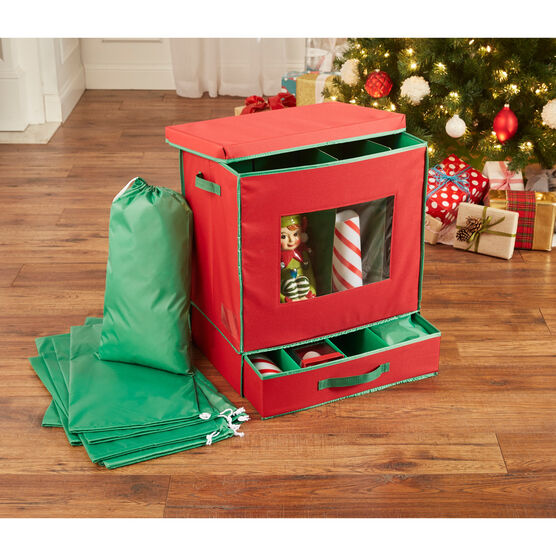 holiday decor box, RED, hi-res image number null