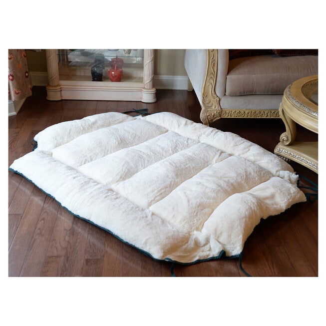 Pet Bed & Mat, Luxury soft Dog Cushion, Laurel Green/Ivory, Large, , alternate image number 2