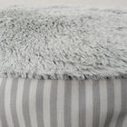 Stripe Printing poly-cotton bolster with detachable faux fur cushion Large Size, , alternate image number null
