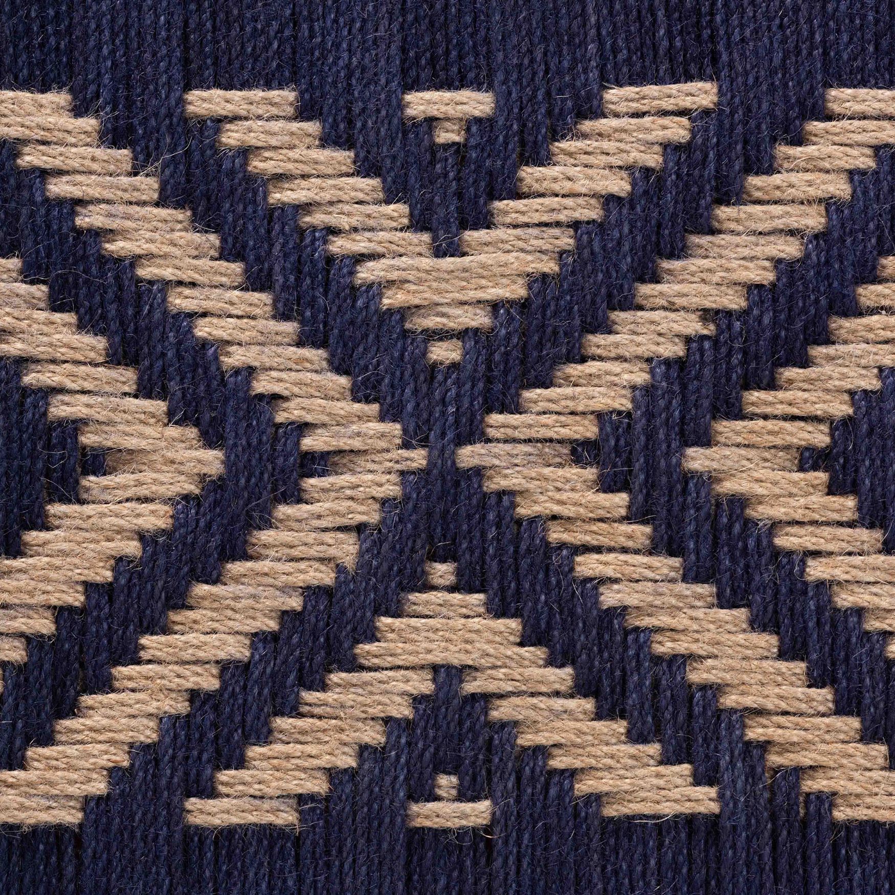 Prunella Modern Bohemian Two-Tone Navy Blue and Natural Brown Seagrass and Acacia Wood Accent Bench, , alternate image number 10