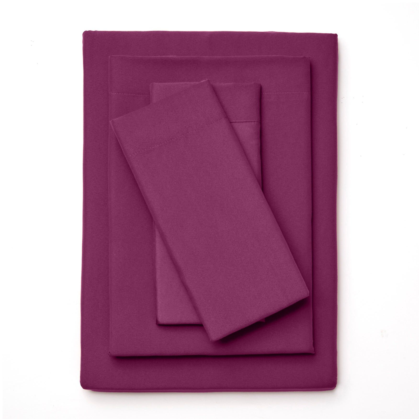 BH Studio Solid Microfiber Sheet Set, RASPBERRY, hi-res image number 0