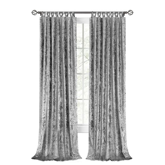 Harper Criss-Cross Window Curtain Panel - 50x63, GREY, hi-res image number null
